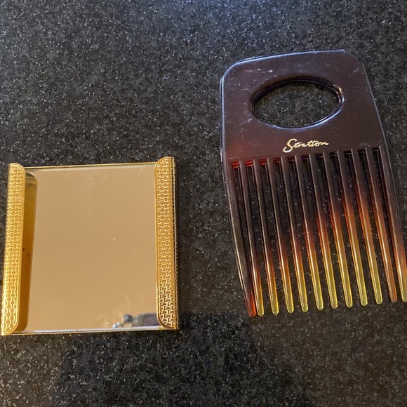 Vintage Neiman Marcus Mirror And Pocket Comb Set - Picture 4 of 5